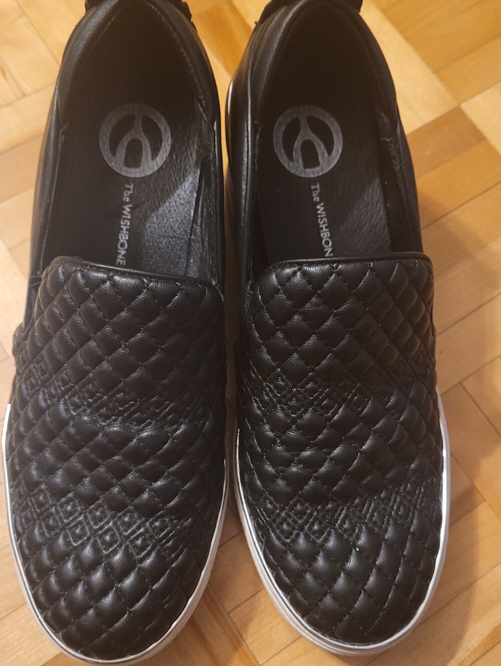 The Wishbone Quilted Slip-On Sneakers - Black
